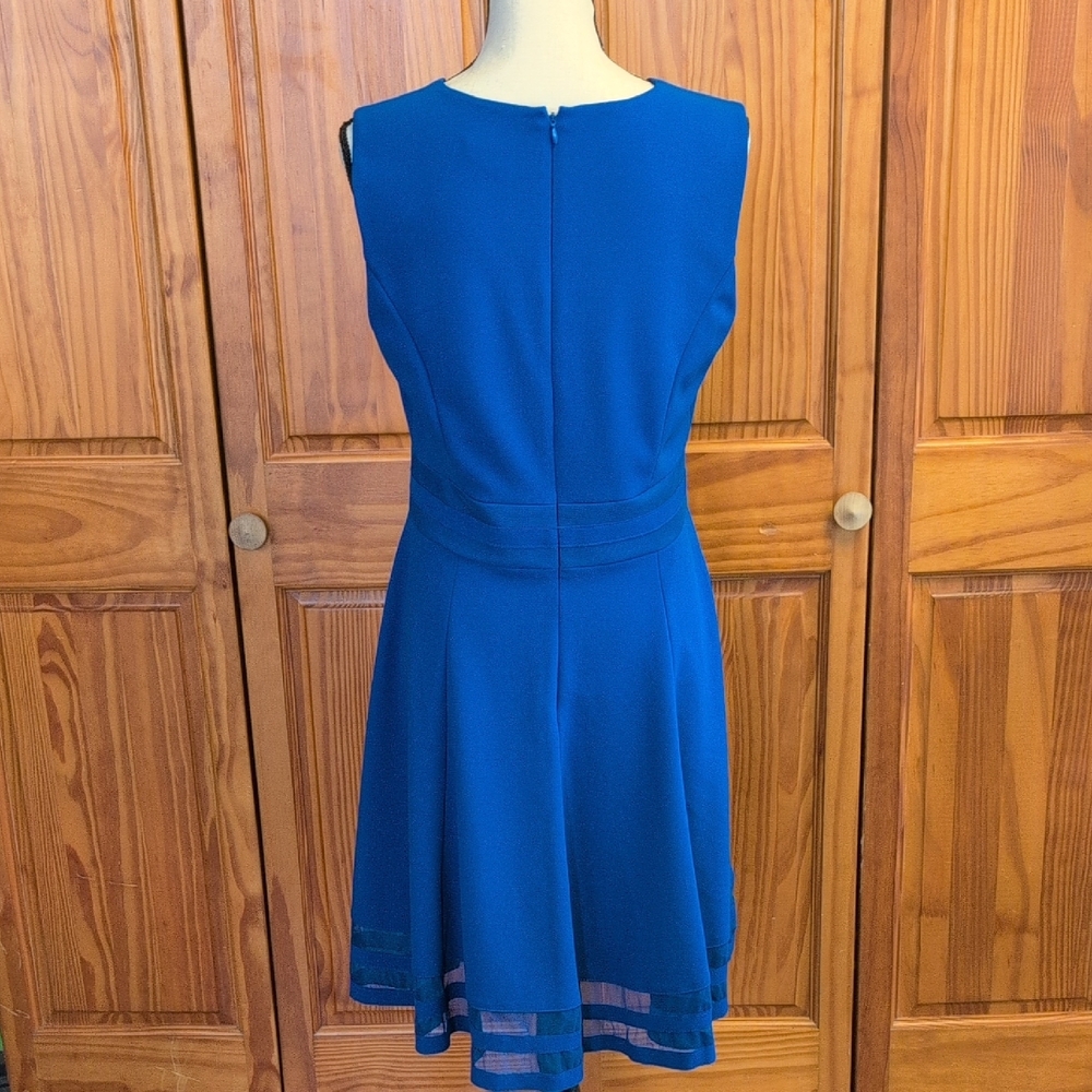 Calvin Klein Royal Blue Midi Sleeveless Dress 12              CC122 - Picture 5 of 7